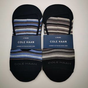 COPY - FOUR pair of Cole Haan Town Stripe No-Show Sock Liner